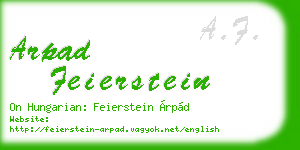 arpad feierstein business card